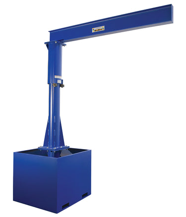 8'L Capacity Portable Jib Crane w/ Fork Tube Base & 1,000-lbs Capacity